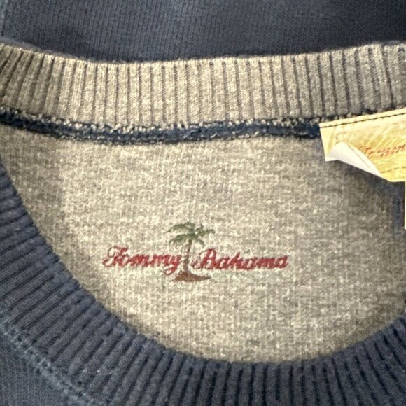 Tommy Bahama Fortuna Flip Reversible Abaco Men's Sz M Pullover Blue Gray - Picture 3 of 12
